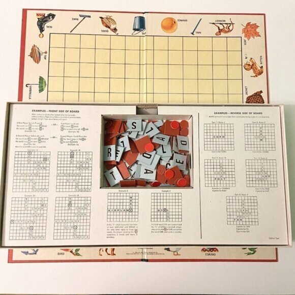 Vintage 1964 Scrabble Crossword Game for Juniors  Selchow and Righter Word Game - Picture 7 of 11